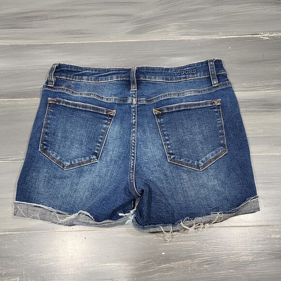 Vigoss Cut Off Denim Shorts Mid Rise Stretchy Distressed Size 28 - Picture 3 of 8